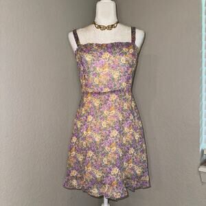 LUSH Mini Sundress Lilac Purple Women's Size‎ Medium Coquette Floral Dress NWT